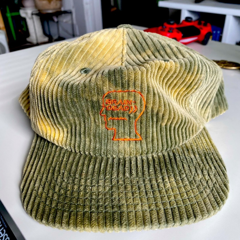 BRAINDEAD SS/22 Bleached Green Corduroy Hat BRAND NEW NEVER WORN